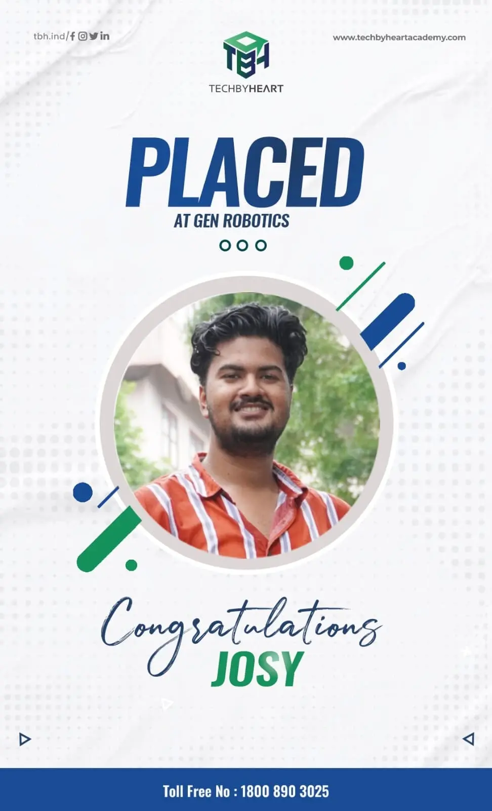 Josy Placed at Genrobotics